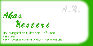 akos mesteri business card